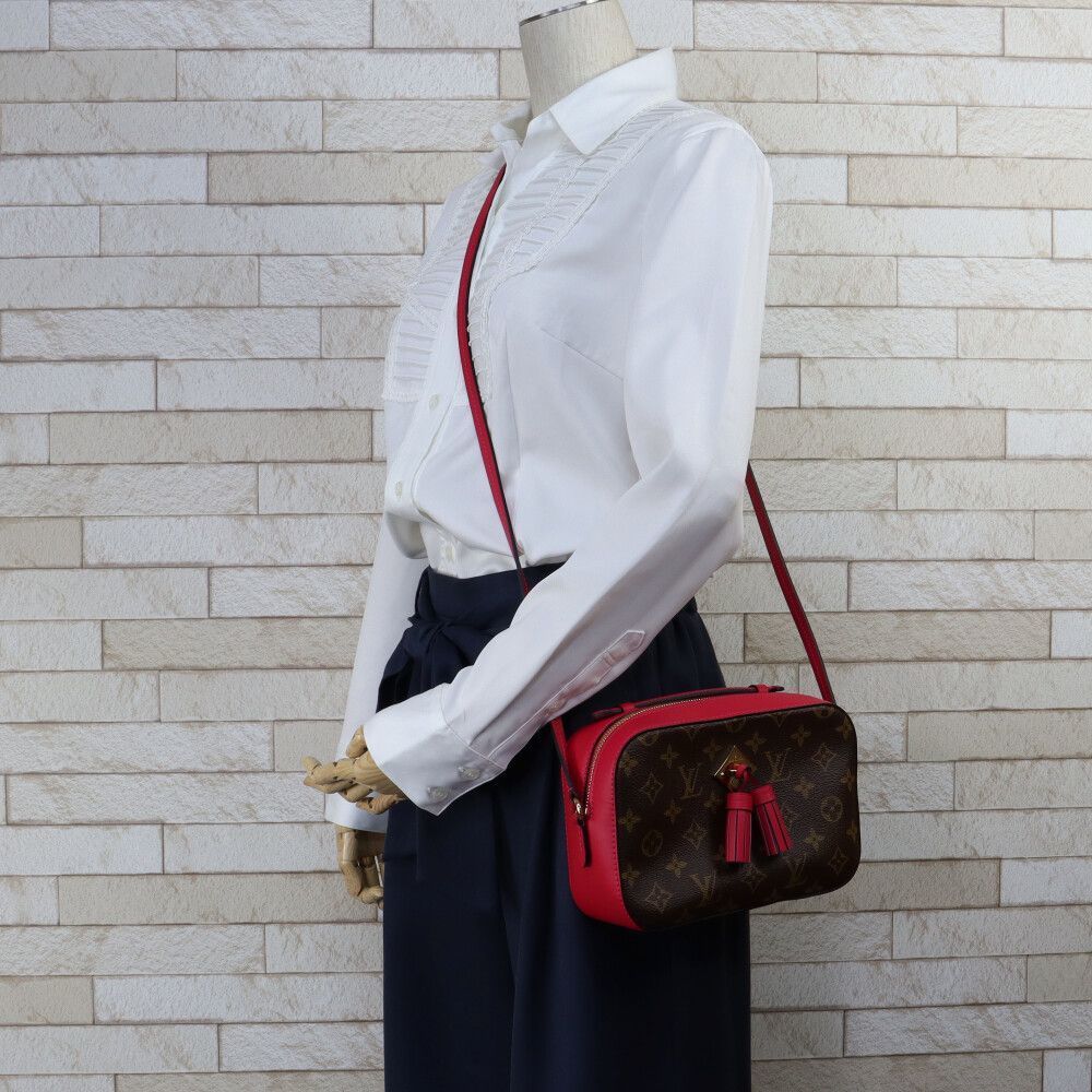 Louis Vuitton Santonge Shoulder Bag Damier Ebene Red - Picture 2 of 9